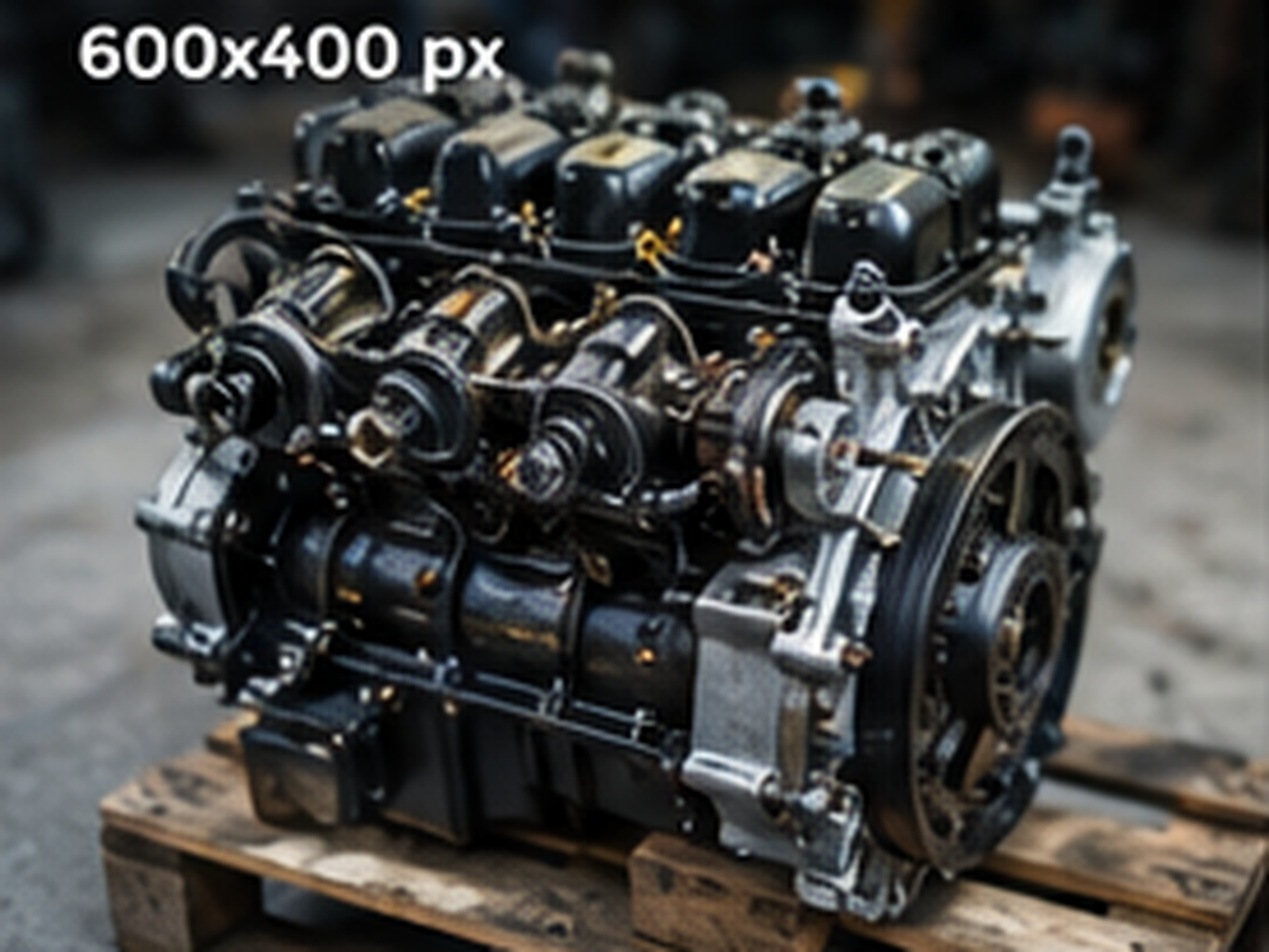 Generated image — photo of a used engine